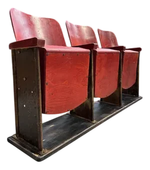 Cinema Seat Bench, 1950s