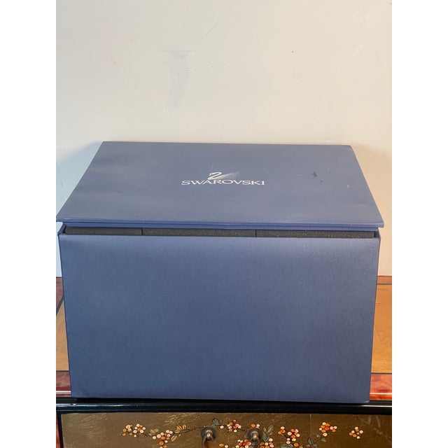 Blue 1970s Swarovski Birds of Paradise Bee Eaters Heinz Tabertshofer 957128 Crystal Sculpture in Box For Sale - Image 8 of 10