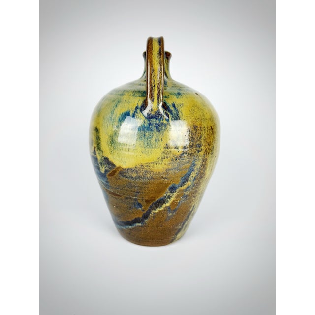 American 1982 Signed Studio Pottery Jug – Teague (w.d.g.) – Glazed Stoneware For Sale - Image 3 of 11