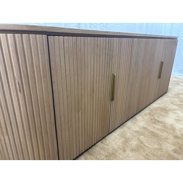 Contemporary Rh Restoration Hardware Byron 4-Door Media Console – 84” For Sale - Image 3 of 18