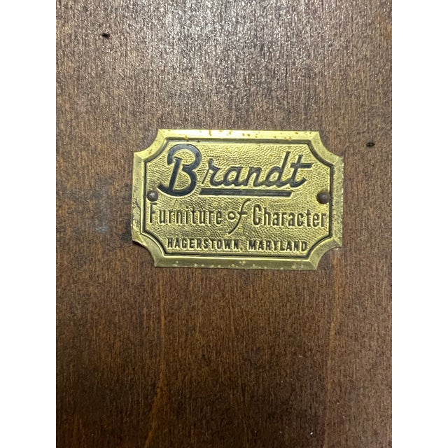 Vintage Brandt Mahogany Queen Anne Style Tea Table For Sale - Image 10 of 10