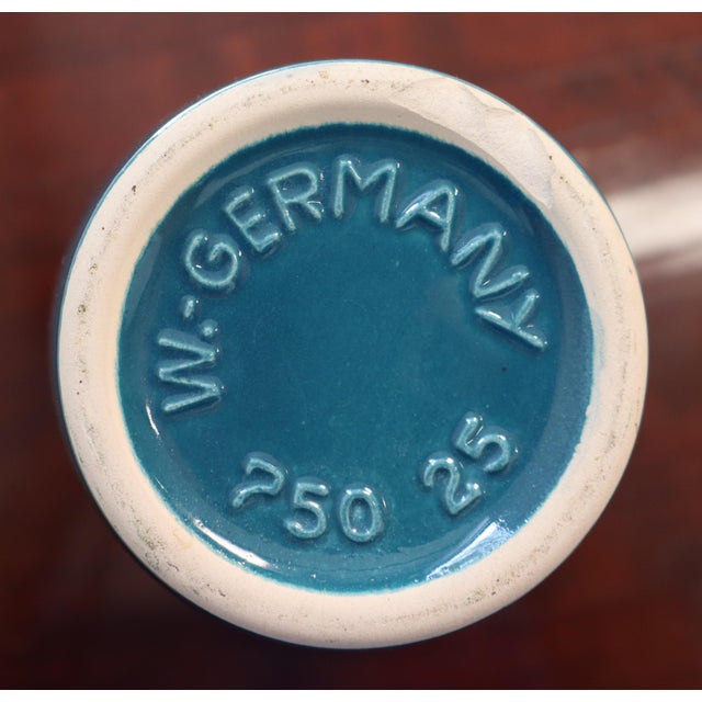 Blue and Teal Ceramic Vase from Bay Keramik, West Germany, 1970s For Sale - Image 6 of 10