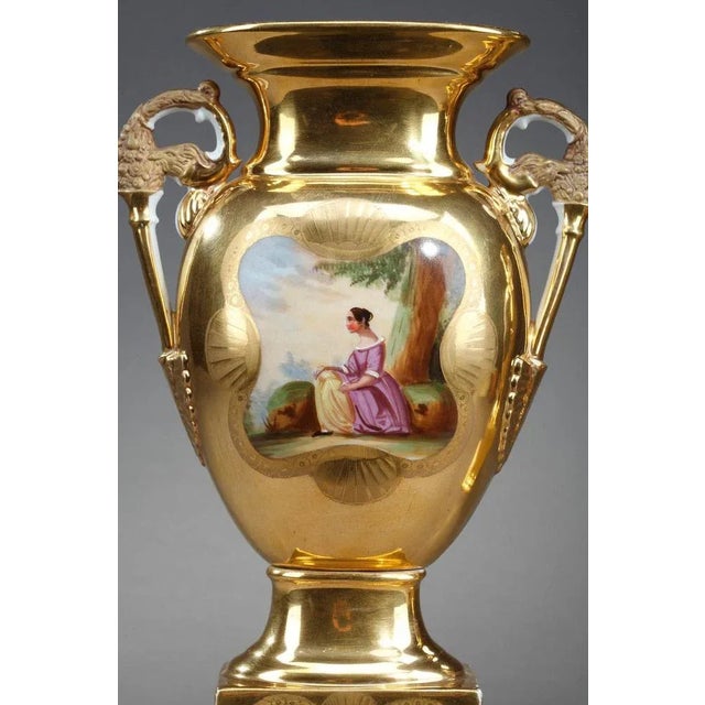 Mid 19th Century Oratory Vases in Paris Porcelain, Set of 2 For Sale - Image 5 of 18