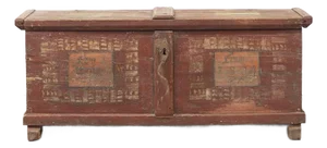 Painted Bridal Chest, 1854