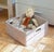 Artifacts Rattan Square Storage Basket with Rounded Corners in White Wash - 16" For Sale In Houston - Image 6 of 7