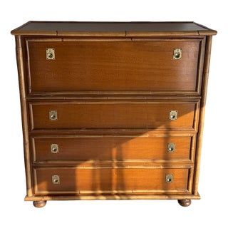 Dalvera Wooden and Bamboo Chest of Drawers, 1970 For Sale