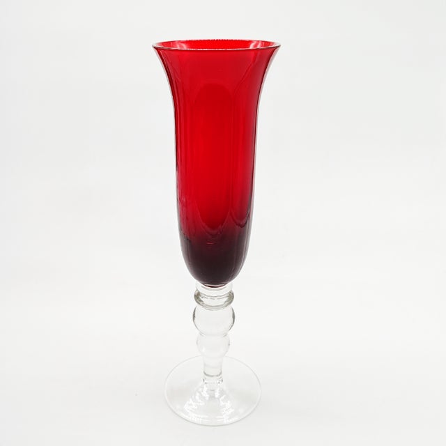 Ruby Glasses in Murano Glass, 1960s, Set of 6 For Sale - Image 5 of 8