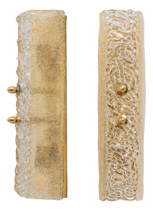 Murano Glass abd Gilt Brass Sconces, Graniglia, Italy, 2000s, Set of 2