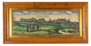 Franz Hogenberg, Ancient View of Windsor, Etching, 17th Century, Framed