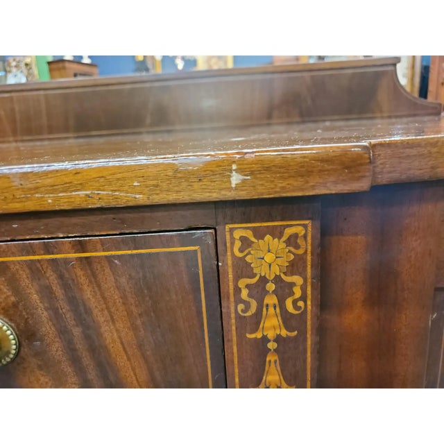 Early 20th Century Buffet Sideboard Mahogany Vintage Sheraton Style For Sale - Image 10 of 12