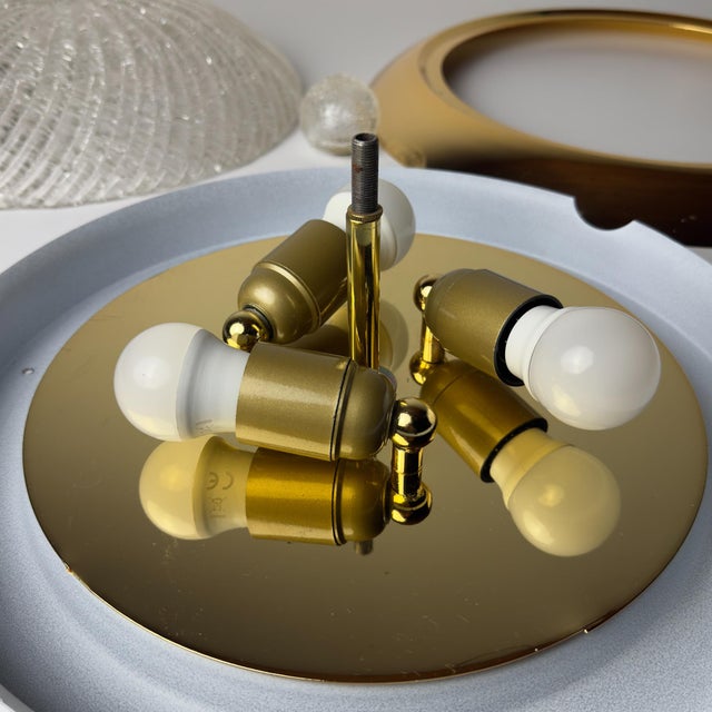 Glass Vintage Murano Ceiling Lamp, Italy 1980s For Sale - Image 7 of 18
