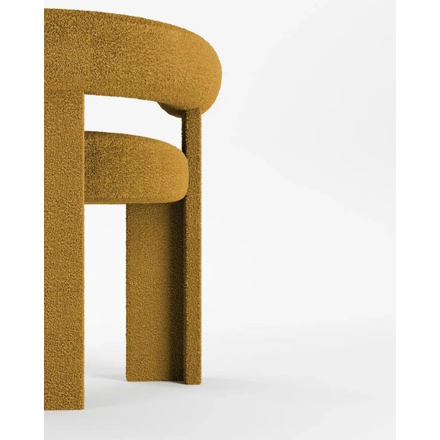 Collector Modern Cassette Chair Fully Upholstered in Bouclé Mustard Fabric by Alter Ego, in New conditions. Designed from...