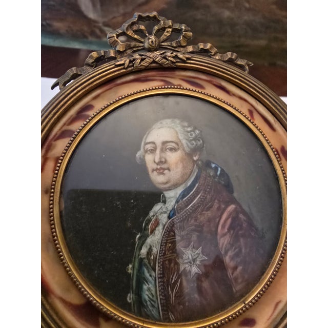 Antique French Empire Miniature Signed Painting For Sale - Image 4 of 7