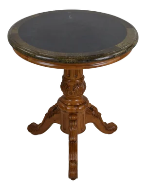 2000s French Style Gueridon Marble Top Entryway Table