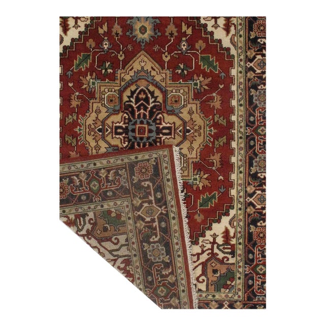 Traditional Serapi Design Hand-Knotted Rug For Sale - Image 3 of 3