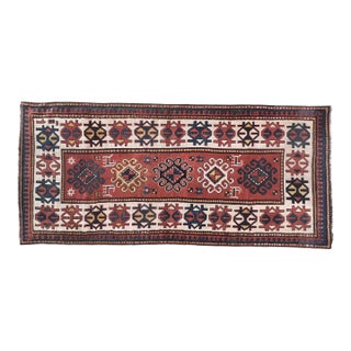 Antique Caucasian Sahsavan-Kazak Long Carpet-8' 1'' X 3' 2'' For Sale