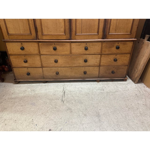 1830 Monumental Housekeeper’s Cupboard. Quarter-Sawn European White Oak For Sale In Dallas - Image 6 of 12