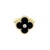 Black Van Cleef & Arpels 18k Yellow Gold Onyx Clover Motif and Diamond Ring, Size 4.5 For Sale - Image 8 of 8