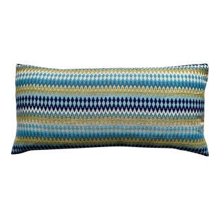'Missoni' Style Lumbar Pillow-Feather Insert-26" For Sale
