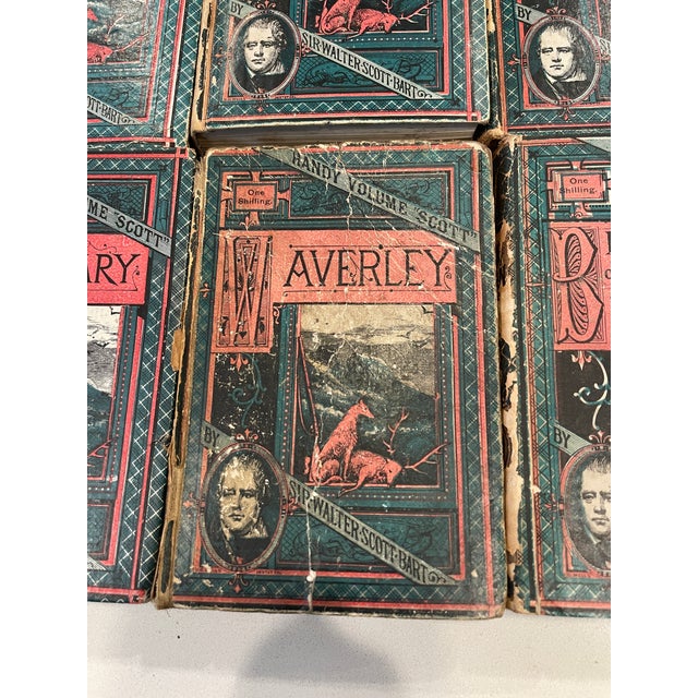 1877 Sir Walter Scott 31-Volume Set With Original Bookcase For Sale - Image 16 of 18
