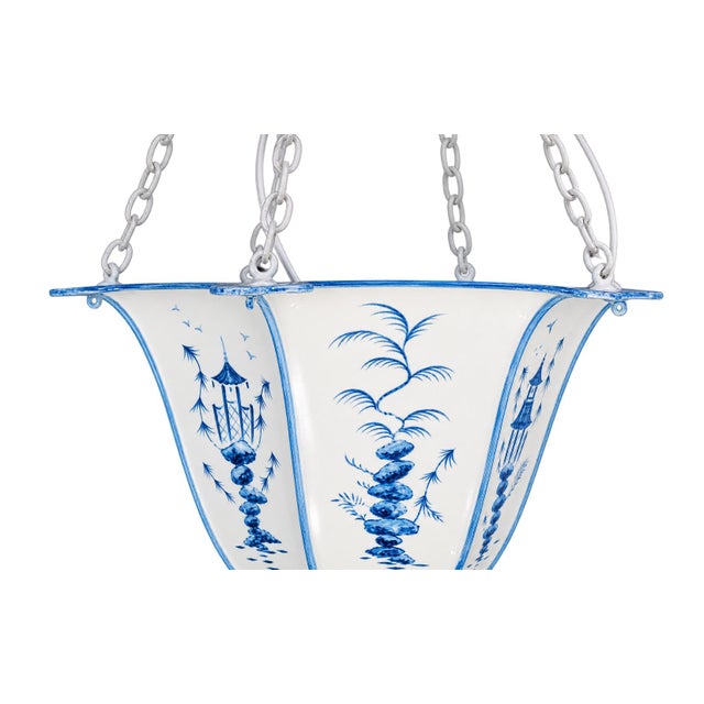 Chinoiserie Vintage French Chinoiserie Metal Chandelier For Sale - Image 3 of 5
