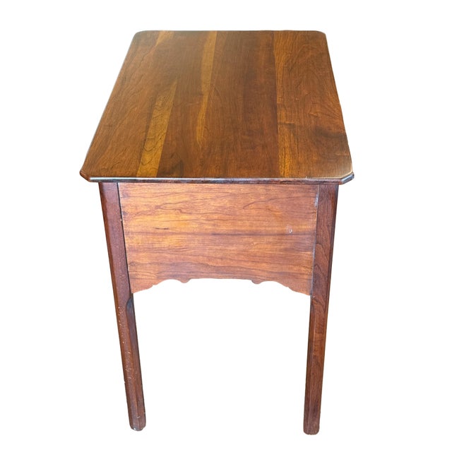 Transitional Vintage Lexington Bob Timberlake Cherry Two-Drawer Side Table / End Table - Solid Wood, 26"w X 17"d X 25"h For Sale - Image 3 of 10