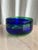 Beautiful vintage green and blue swirl Murano glass bowl by Fulvio Bianconi for Venini, Italy, 1993. An archetypal Fulvio...