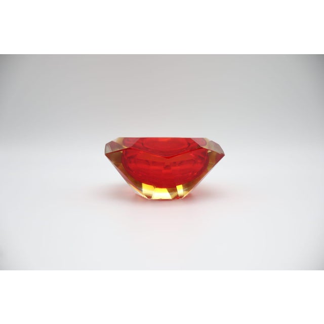 Mid-Century Modern Mid-Century Modern Murano Sommerso Glass Vide-Poche by Flavio Poli for Seguso, 1960s For Sale - Image 3 of 5