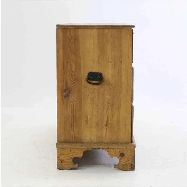 Swedish Pine Secretaire with Iron Side Handles For Sale - Image 8 of 18