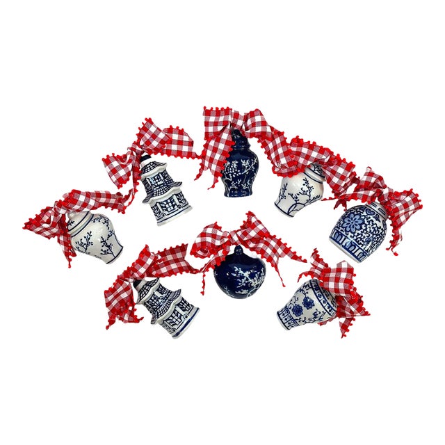 Contemporary Chinoiserie Ginger Jar Placecard Holders - Set of 8 For Sale