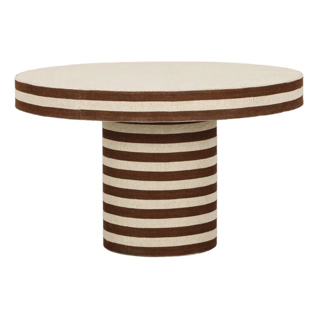 Textile Lyra Natural Striped Cotton Jute Contract-Grade Coffee Table For Sale - Image 7 of 7