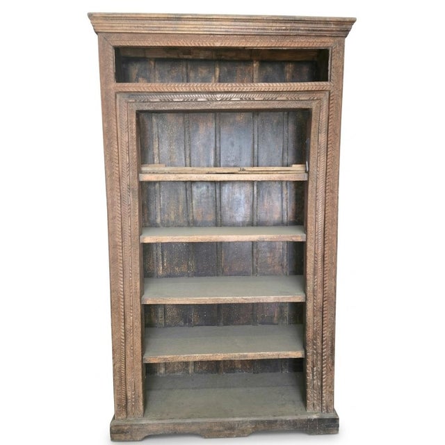 Late 19th Century Antique Carved Indian Open Book Case For Sale - Image 5 of 5