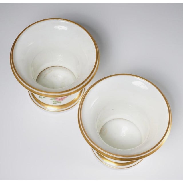Ceramic Pair of 1930s French Hand-Painted Porcelain Cachepots From the Iris Apfel Collection For Sale - Image 7 of 14