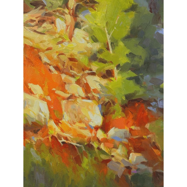 Early 21st Century Inclination by Judd Mercer | Oil On Panel Landscape with trees and rocky terrain. For Sale - Image 5 of 5