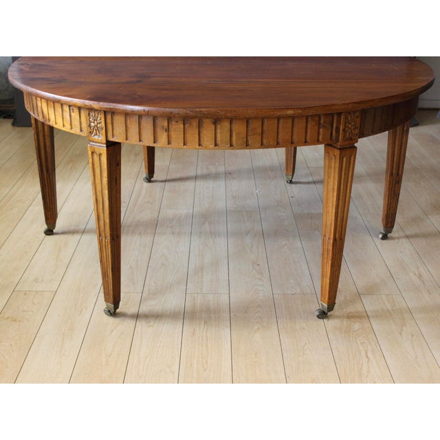 Brown Louis XVI Style Apron Table, 1800s For Sale - Image 8 of 16