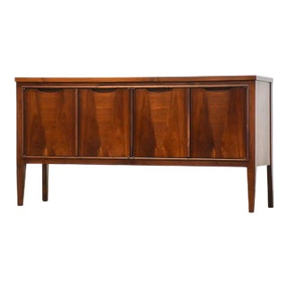 1960s Refinished Walnut Sideboard Credenza For Sale