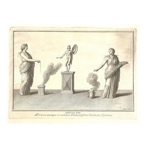 Antique Sacrifice to Mars Mythological Engraving