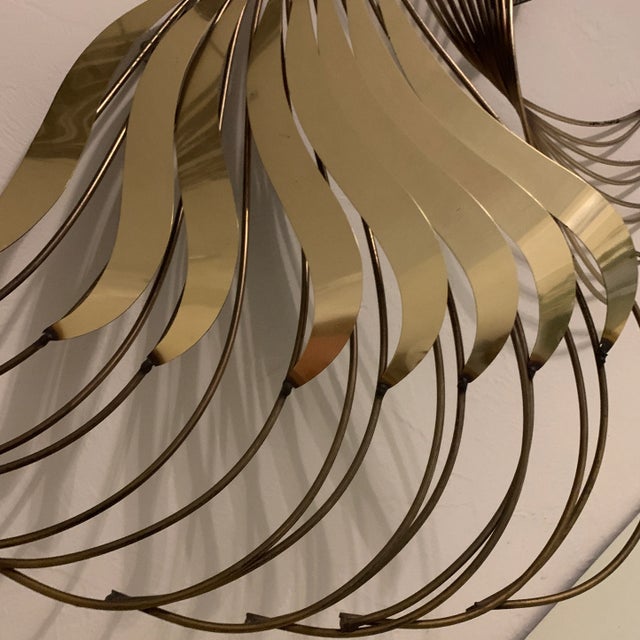 1980s Curtis Jere Brass Peacock Wall Hanging Sculpture For Sale - Image 11 of 12