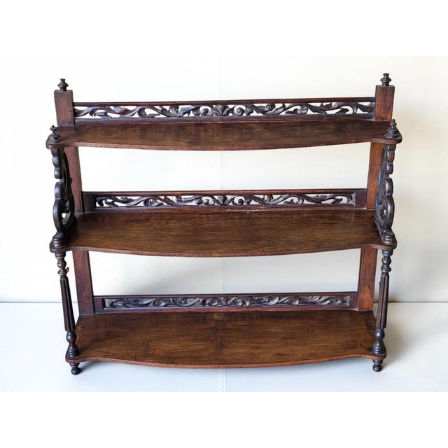 Antique Napoleon III Mahogany Shelf, 1890s For Sale - Image 4 of 10