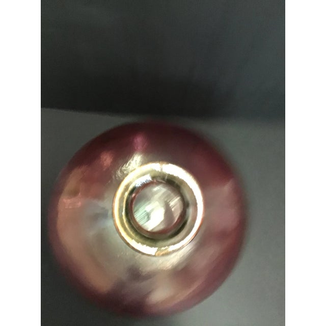 1960s Vintage Ombré Rose Colored Molded Glass Vase. For Sale - Image 5 of 6