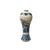 This elegant blue and white porcelain vase features a classic meiping-inspired silhouette, characterized by its high,...
