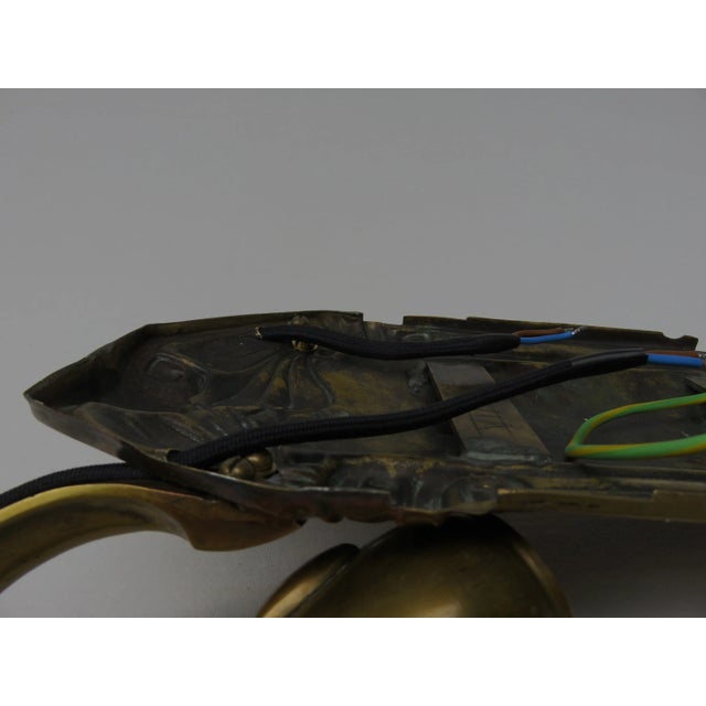 Antique Art Nouveau Brass Wall Lights, Set of 2 For Sale - Image 18 of 18