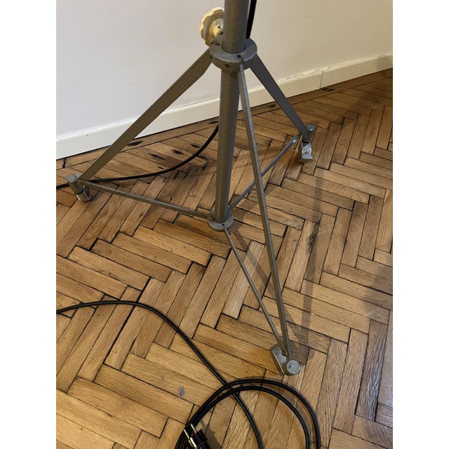 Vintage Industrial Floor Lamp on Tripod Base from Bundeswehr, 1960s For Sale - Image 13 of 14