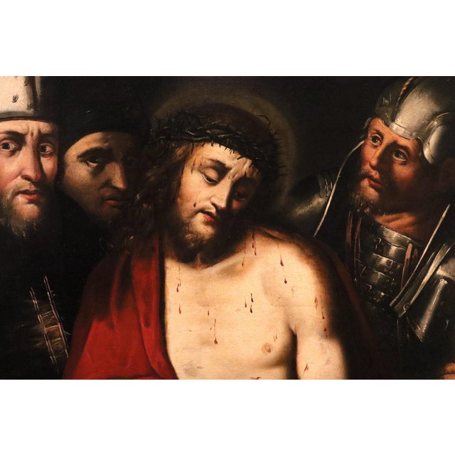 Workshop of Jacopo Ligozzi, Ecce Homo, 1630, Oil on Canvas For Sale - Image 12 of 15