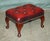 Antique Style Deep Buttoned Oxblood Leather Mahogany Footstool Please note: The delivery fee shown in the listing is...