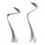 Matthew Hilton Postmodern Aluminum Swan Candlesticks, Pair For Sale