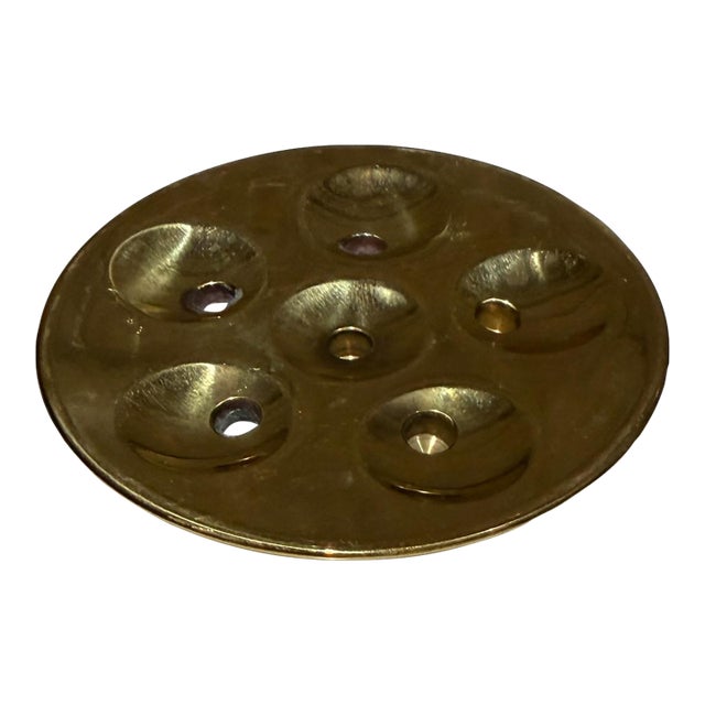 Dansk Saucer Spray Candle Holder Jens Harald Quistgaard JHQ Brass For Sale