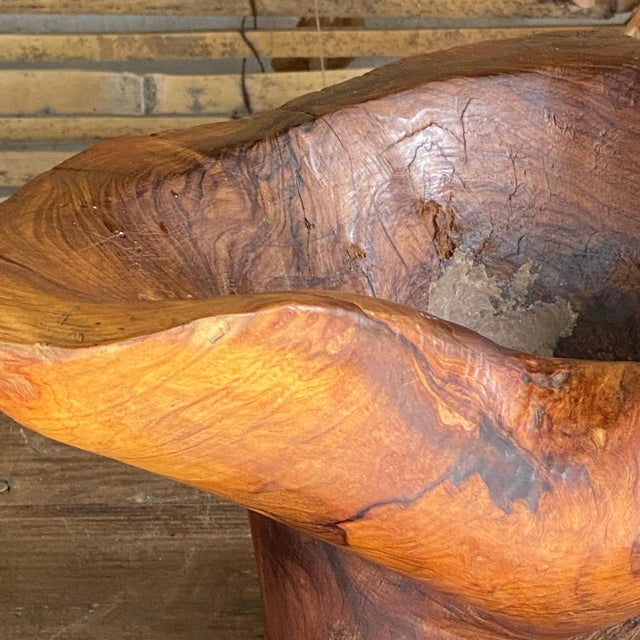 Wood Brutalist Olive Wood Vide Poche by Charlotte Perriand, France, 1950s For Sale - Image 7 of 13