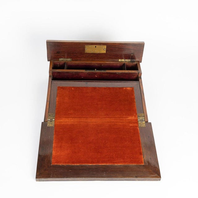 Napoleon III Marquetry and Brass Inkwell, 19th Century For Sale - Image 3 of 11