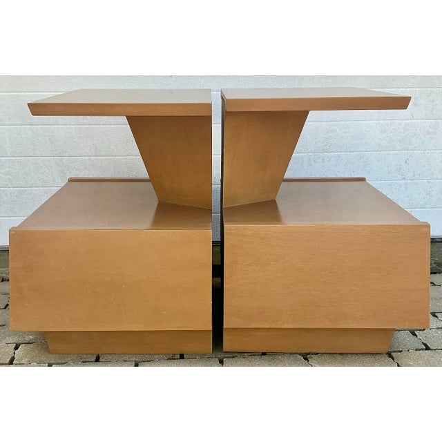 Pair of 1950s Vintage Space Age Nightstands by Mendel Furniture. For Sale - Image 4 of 12